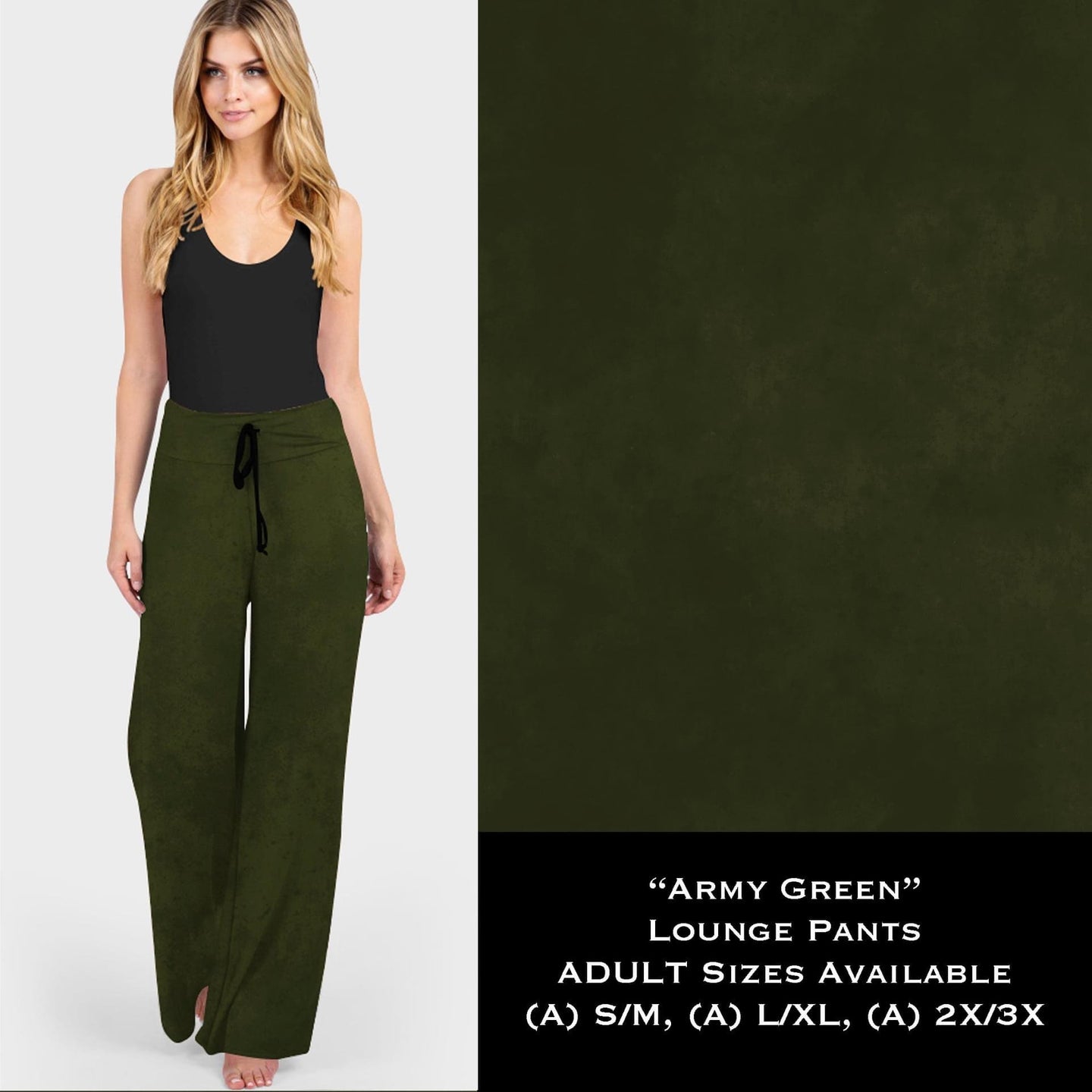 Color Collection ARMY GREEN  Lounge Pants