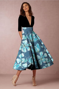 Watercolor Floral Maxi Skirt/Dress With Pockets - In Stock