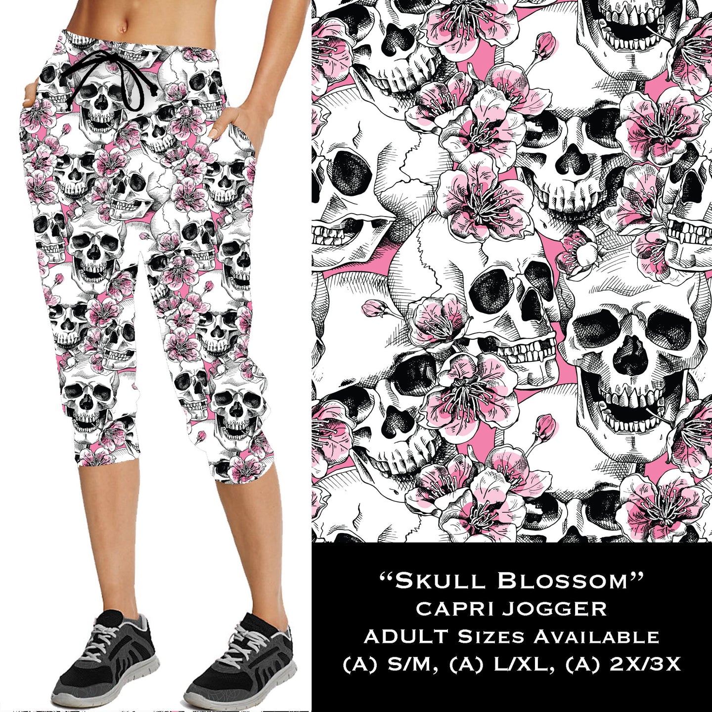 Skull Blossom - Full & Capri Joggers