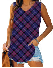 Load image into Gallery viewer, PPO RUN-PURPLE PLAID LOUNGE TANK PREORDER CLOSING 4/22