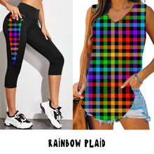Load image into Gallery viewer, PPO RUN-RAINBOW PLAID LOUNGE TANK PREORDER CLOSING 4/22